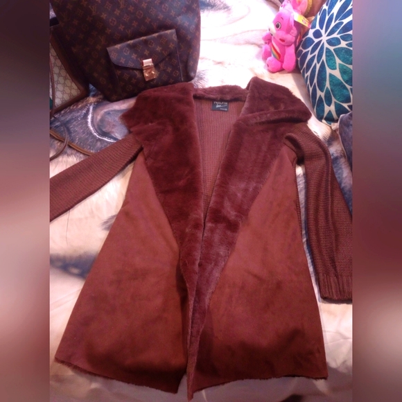 NWOT Brown sweater jacket - Picture 2 of 6